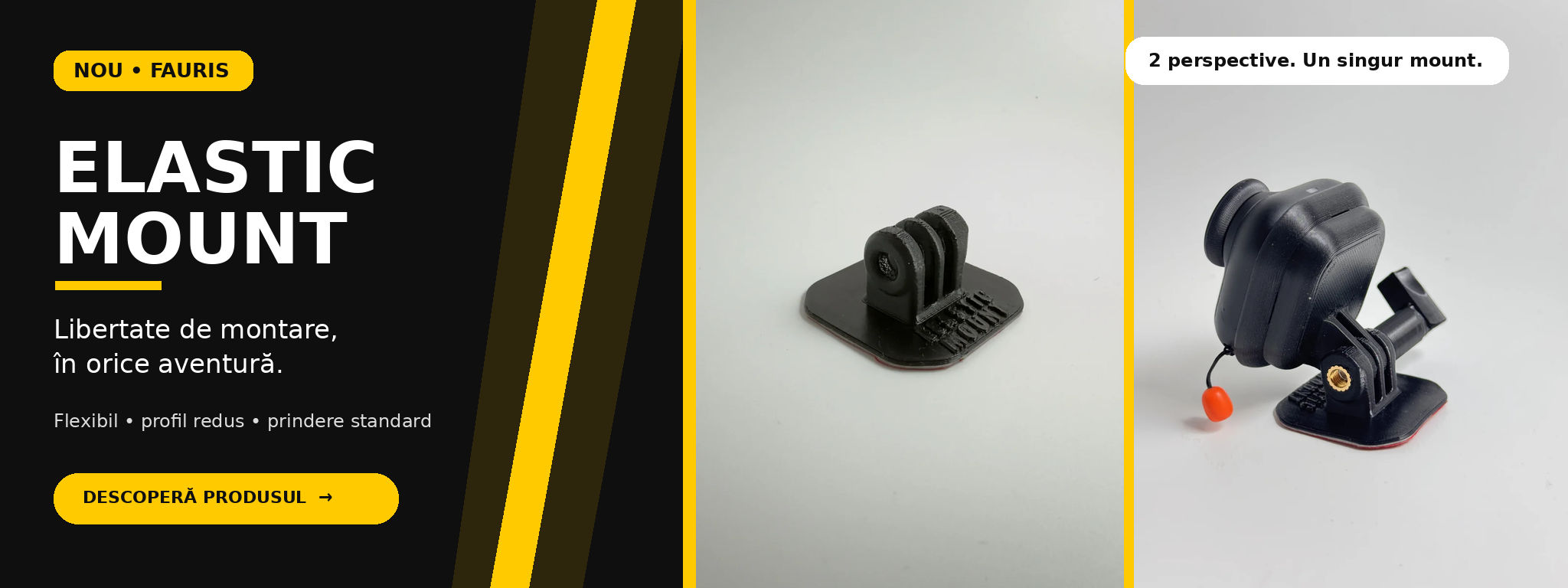 ELASTIC MOUNT FAURIS - suport flexibil pentru camere de acțiune